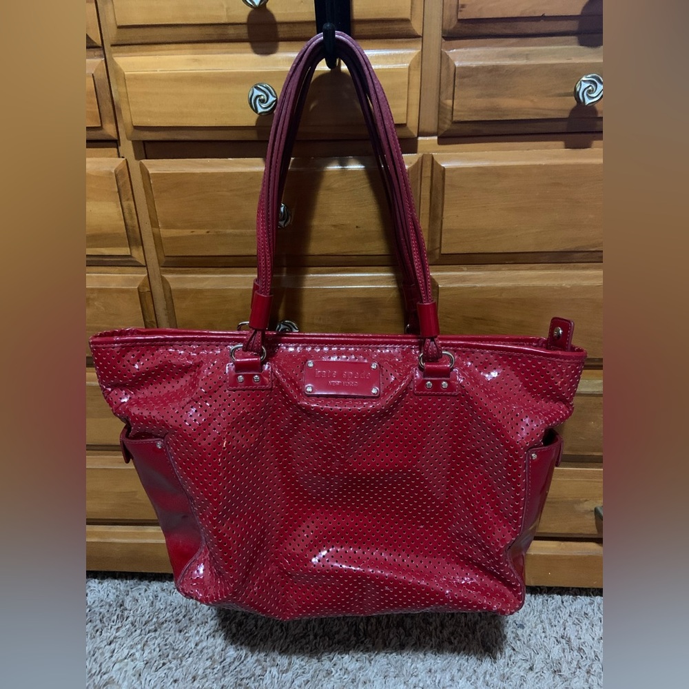 Kate Spade Red Patent Large Satchel